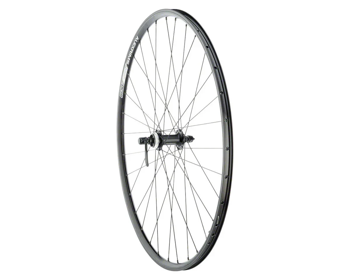 Quality Wheels Value Double Wall Series Disc/Rim Front Wheel (Black) (QR x 100mm) (700c) (Centerlock)